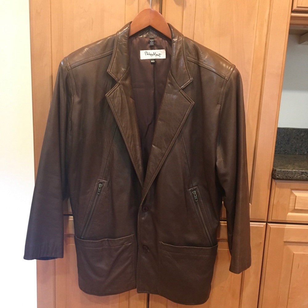 Vintage Leather Sports Jacket